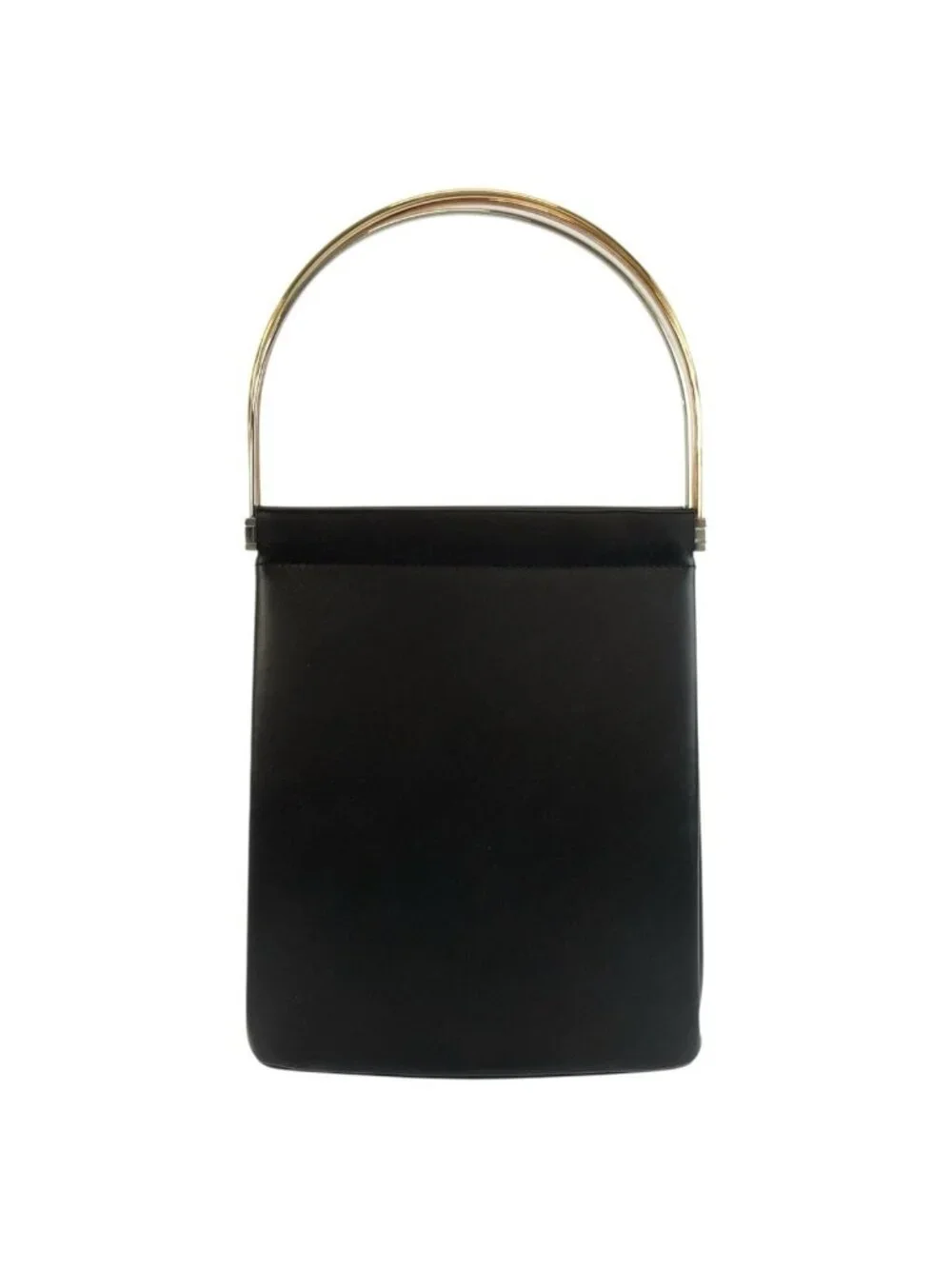 Cartier Trinity Black Leather Handbag Party Bag Vanity